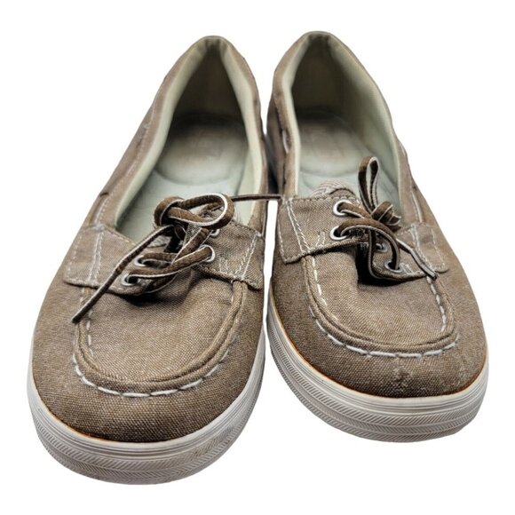 Keds Moccasin Womens Sz 6 Beige Ortholite Memory Foam Slip On Boat Shoe WF52722 - Picture 2 of 7